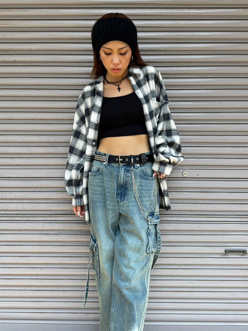 BIGシルエットチェックシャツ